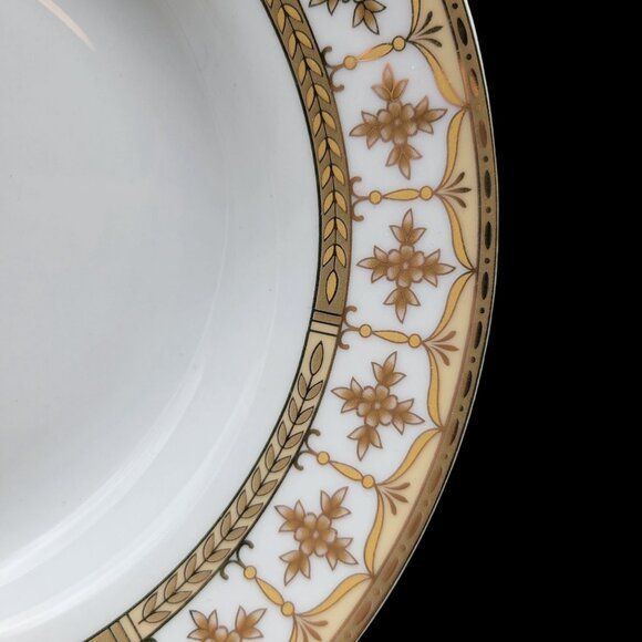 Fine Porcelain Soup Bowls Gold White Band Shooting Star Set of 4 - Picture 3 of 9